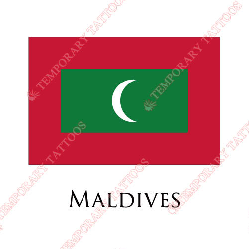 Maldives flag Customize Temporary Tattoos Stickers NO.1923